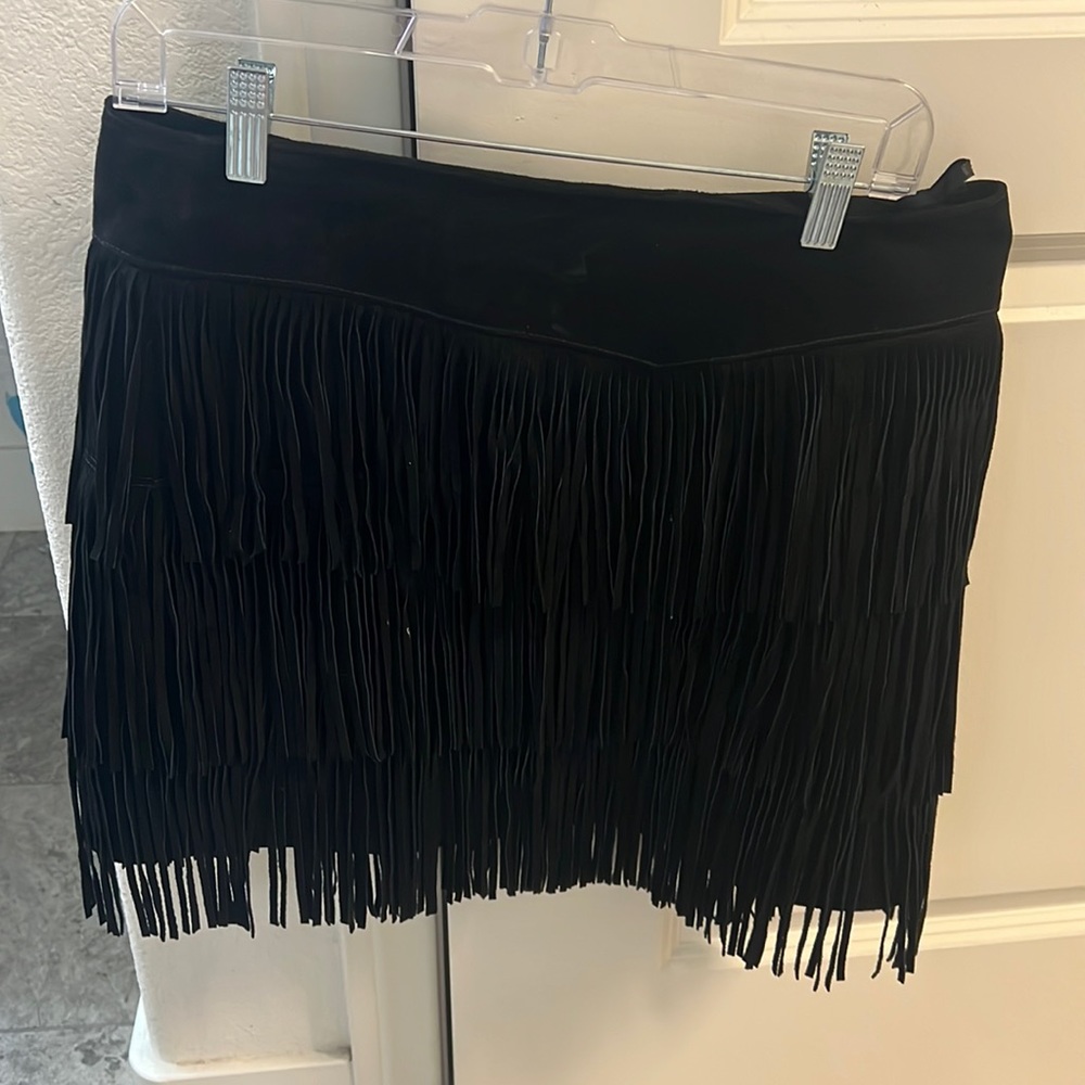 Cowboy Suede fringe mini skirt